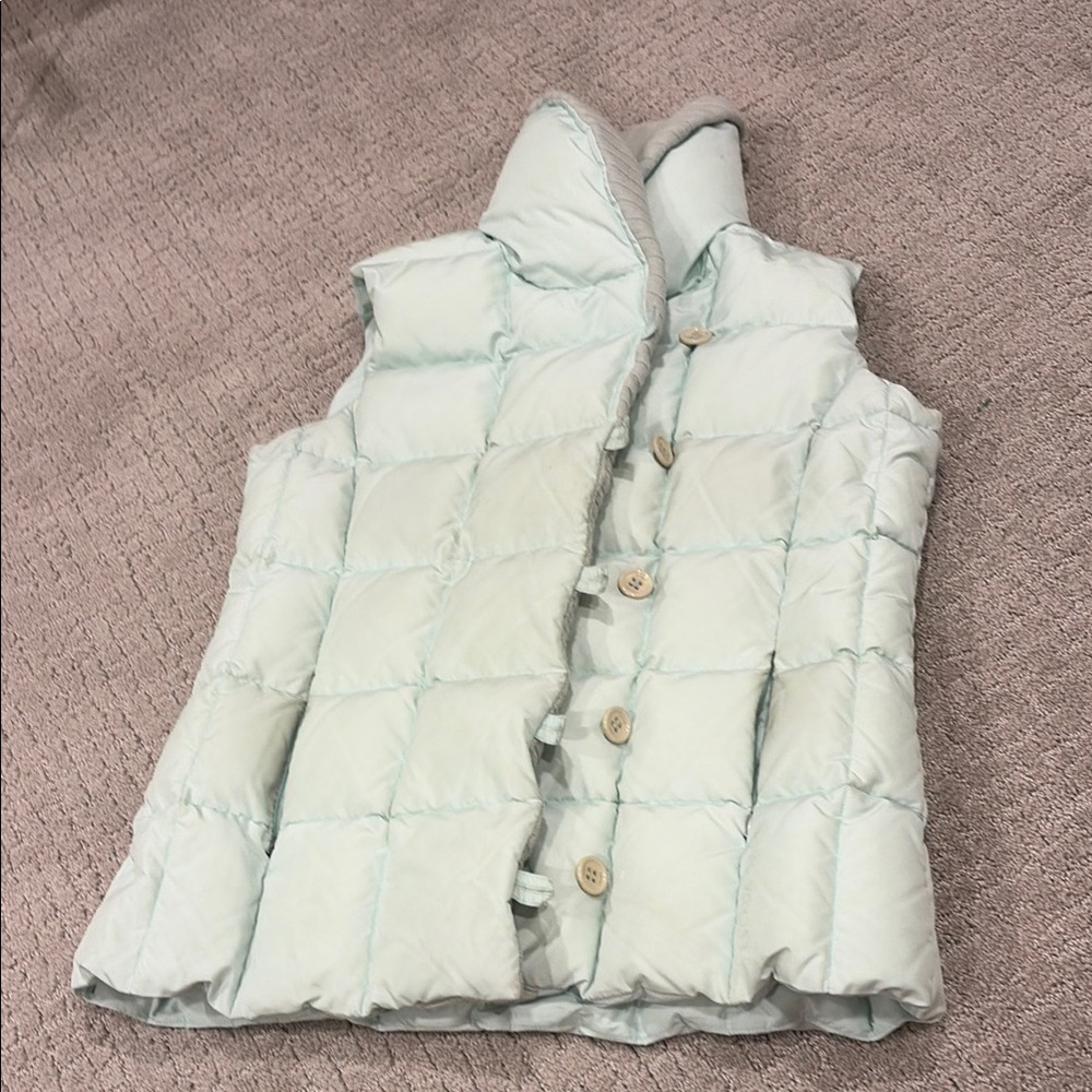 Women’s Light teal Puffer Vest - Sleeveless Insulated Jacket